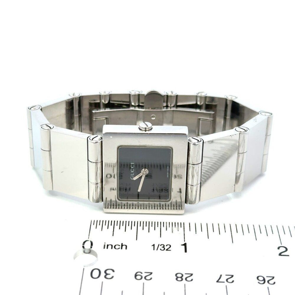 Gucci Stainless Steel Water Resistant Swiss Made Wristwatch 6" Estate G52 - Picture 12 of 12